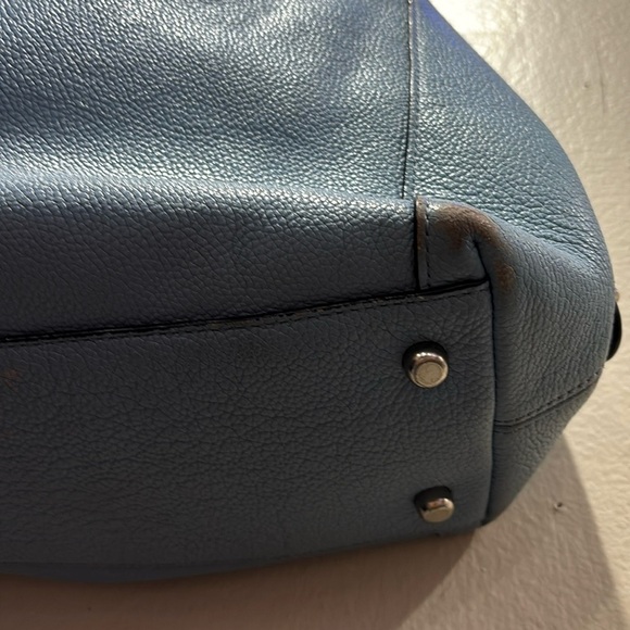 Coach Light Blue Leather Shoulder Bag - Picture 3 of 16